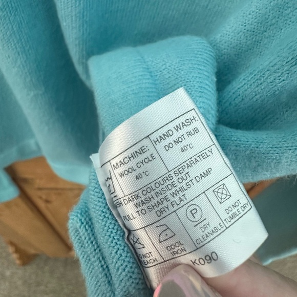 Vintage EWM Pure Classics Crew Neck Blue Small Clueless Academia Old Money - Picture 8 of 9